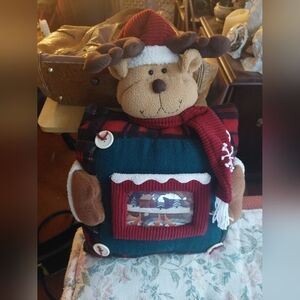 Vintage* Teddy Bear Cushion with Pocket Window